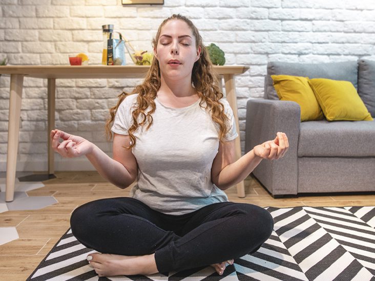 A women do meditating for our mind